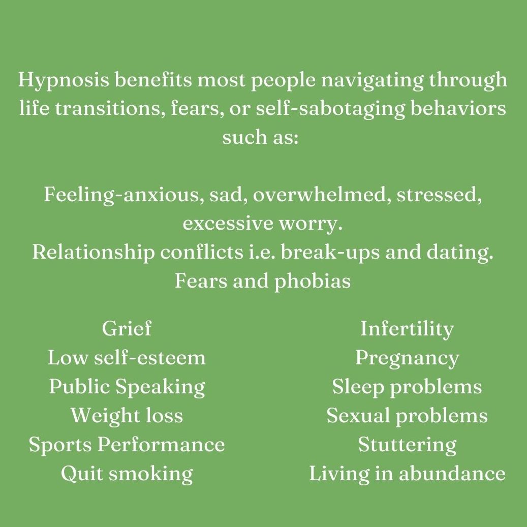 Examples of how hypnotherapy can support individuals